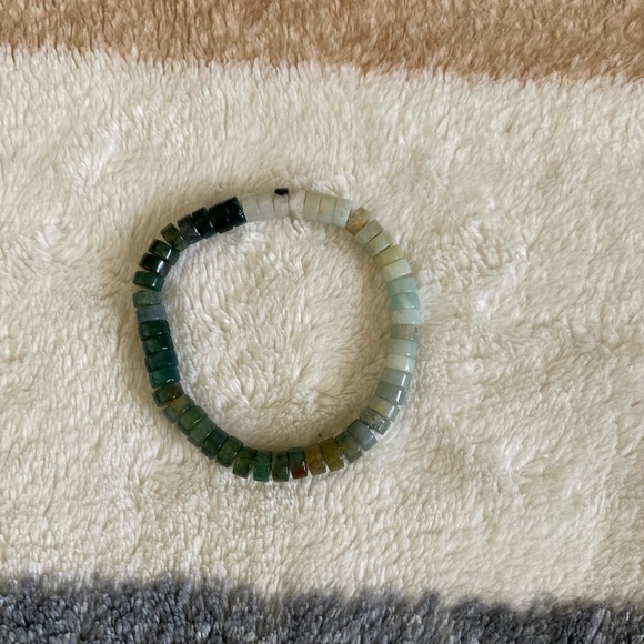 Handmade Jasper and Amazonite Heishi Bracelet - Picture 7 of 11